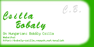 csilla bobaly business card