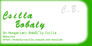 csilla bobaly business card